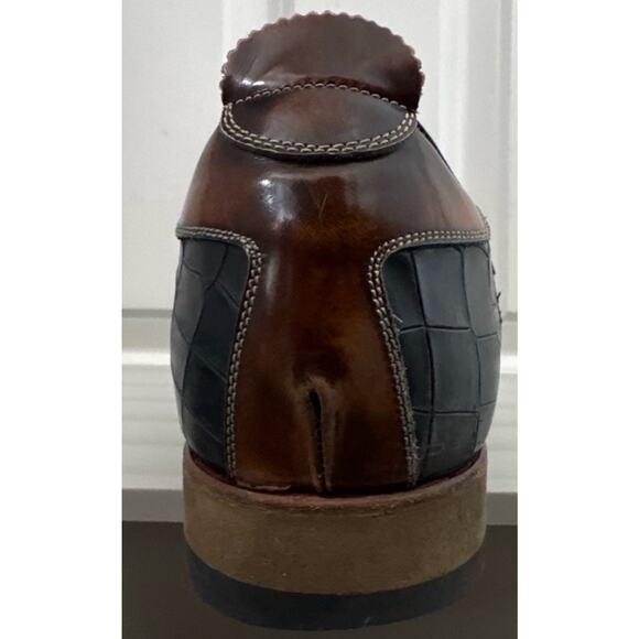 Harris Firenze Right Shoe Only Mens 9.5 Croc Embossed Leather Italy main image 12